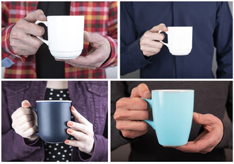 Hands holding cup or mug