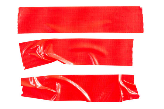 Adhesive Red Tape Isolated On White High-Res Stock Photo - Getty