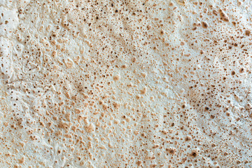 Texture of traditional turkish pide or pita bread. Also known as yufka ekmek. Tandir pita ekmek background. Traditional Turkish food cuisine culture. Turkish village Breakfast.