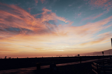 a sunset sky in california