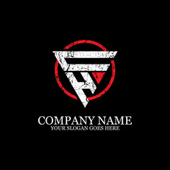 Initial of CH letter logo Design Inspiration, sport and fitness logo template