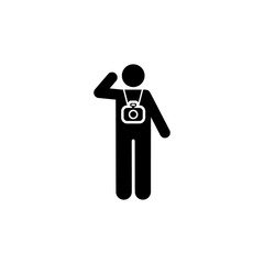 Photographer, man, camera pictogram icon. Element of photographer pictogram icon