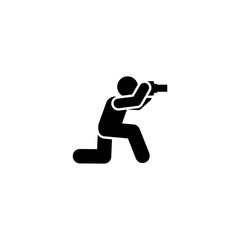 Man, outdoor, photographer, journalist pictogram icon. Element of photographer pictogram icon