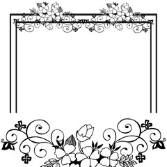 Vector illustration poster with various pattern wreath frame