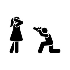 Model, backdrop, portrait, photography pictogram icon. Element of photographer pictogram icon