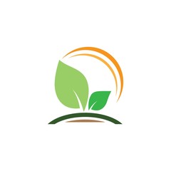 Fototapeta premium Ecology logo template vector icon illustration