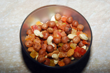 The mix of nuts and the candied fruit
