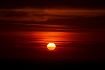 sunset over the sea