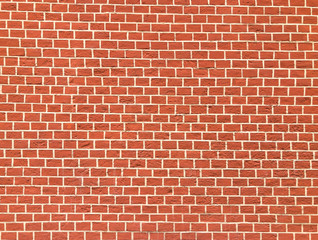 Fototapeta na wymiar Background, red brick wall texture