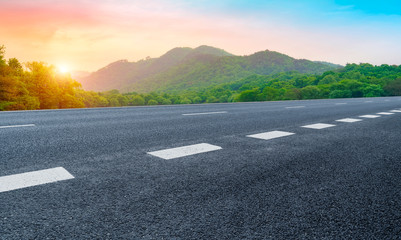 Fototapeta premium Natural Landscape of Road and Landscape Scenery..