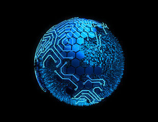 Circuit board and technology earth, tennis network data communication