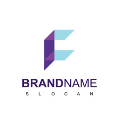 Letter F Server Logo Design Vector
