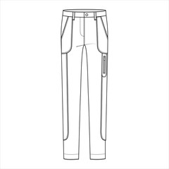 PANTS fashion flat sketch template