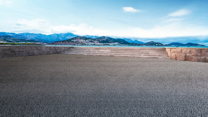 Road Pavement and Natural Landscape of Landscape..