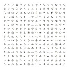 Fototapeta premium Line icon set