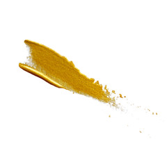 Realistic gold glitter paint brush. Hand drawing vector illustration.