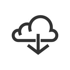 Outline Icon - Cloud download