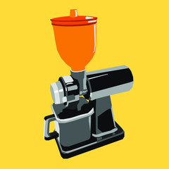 coffee grinder icon logo in flat style