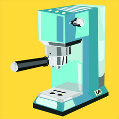 espresso machine icon logo in flat style