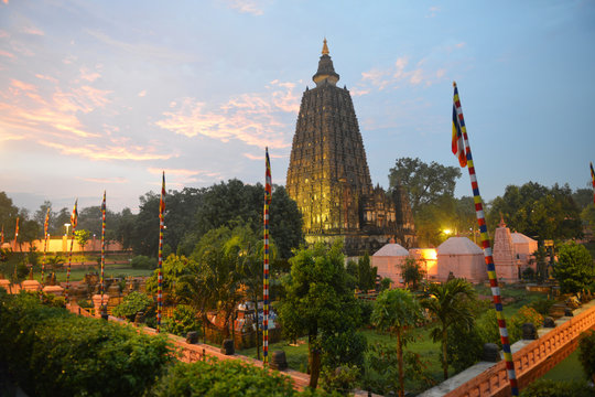 Mahabodhi temple, bodh gaya, India. Buddha attained enlightenment here.
