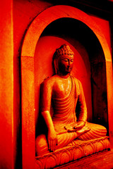 Beautiful Buddha statues in Mahabodhi Stupa Bodh Gaya at Bihar