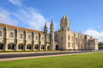 Fototapeta premium Lisbon Portugal city skyline at Jeronimos Monastery