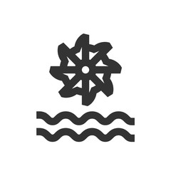Outline Icon - Water turbine