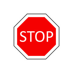 Traffic signs, stop. Vector icon