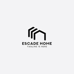Logo Home Letter E A, Concept Letter E + A + Symbol Home.