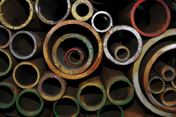 barbed wire and pipe
