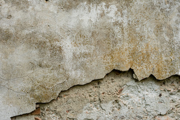 Texture of a concrete wall with cracks and scratches which can be used as a background