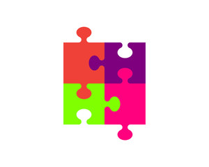 Puzzle vector icon template