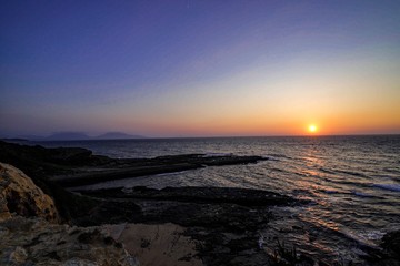 sunset over the sea