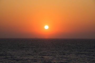sunset over the sea