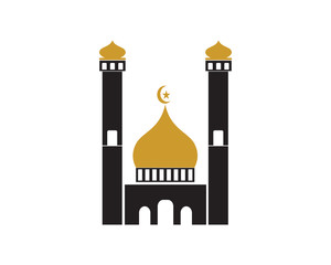 islamic mosque logo vector icon