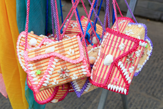 Beautiful bag in a store