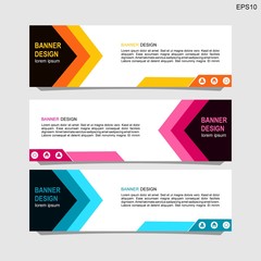 Vector abstract design banner web template.