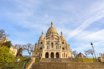 Paris France, city skyline at Sacre Coeur (Basilica of the Sacred Heart)