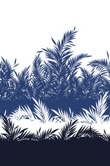 Naklejka premium Beautiful tropical leaf seamless pattern in vector,