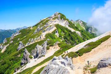 夏の北アルプス燕岳　長野県大町市　安曇野市