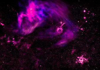 Being shone nebula. 3D rendering