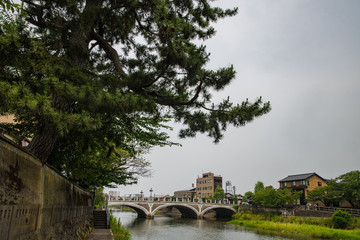 金沢浅野川のリバーサイドビュー