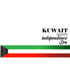 Kuwait National Day Celebration Vector Illustration