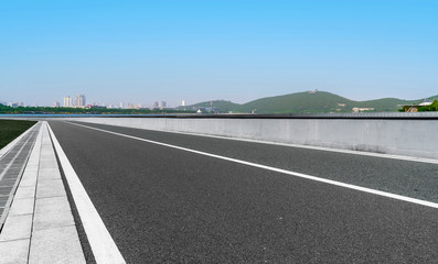 Road Pavement and Outdoor Natural Landscape..