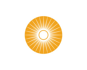 Sun logo and symbols star icon