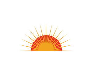 Sun logo and symbols star icon