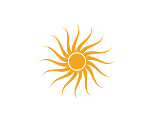 Sun logo and symbols star icon