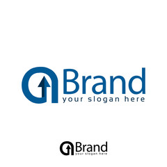  Letter A stock logo, A initial., flat designs. arrow up