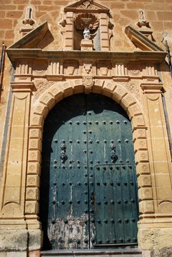 Side door of the Santa Maria La Mayor Church, Ronda, Spain.