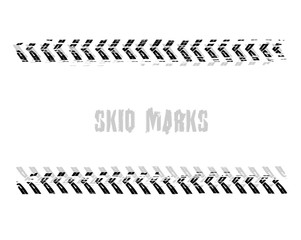 Automobile tire tracks 